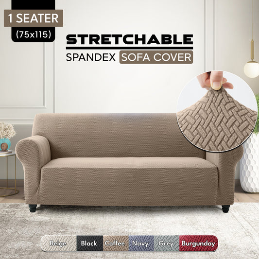 1pc Stretchable Spandex Elastic Sofa Cover – 1, 2, 3 Seater Polyester Spandex Furniture Protector, Anti-Slip Grip & Pet-Friendly, Machine Washable, Perfect for Living Room & Home Decoration