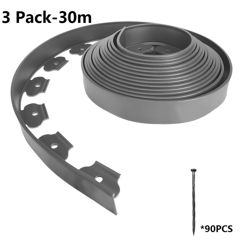 10-50m Garden Isolation Strips, Garden Edge Decorative Border Landscape Strips Ground Stakes, Edge High-piled Stakes for No-dig Garden Boundaries, Lawn Edge Fences, Suitable for Flower Beds And Grasslands