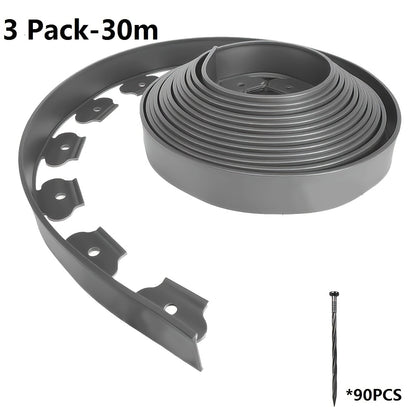 10-50m Garden Isolation Strips, Garden Edge Decorative Border Landscape Strips Ground Stakes, Edge High-piled Stakes for No-dig Garden Boundaries, Lawn Edge Fences, Suitable for Flower Beds And Grasslands