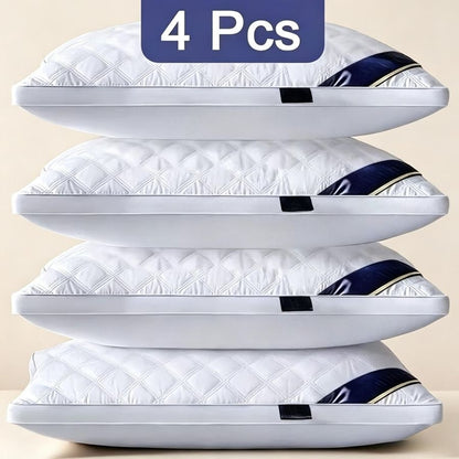 3/4pcs Comfortable Sleeping Pillows - Ergonomic Neck & Spine Support, Sleep Massage Pillow Core, Moisture-Wicking & Breathable. Perfect for Living Room, Bedroom, Hotel & Home Decor, Great as a Holiday Gift.