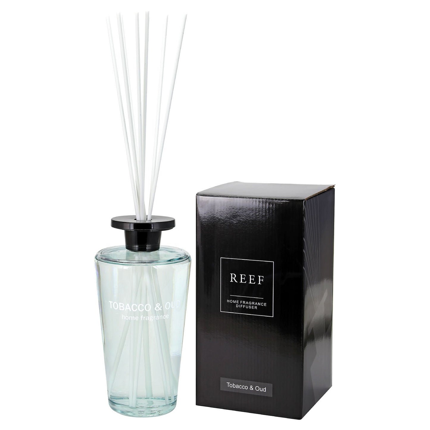REEF 1000ml Reed Oil Diffuser Set, Sandalwood, Teak Wood, Tobacco & Oud, Luxury Beautiful Home Fragrance for Bedroom Living Room Home Decor Office Essential Oil Reed Diffuser for Stress Relief