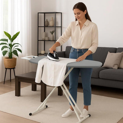 Ironing Boards Adjustable Heights Cotton Cover with Iron Rest TopIron Board Universal Extra Wide Lightweight Iron Board Rack