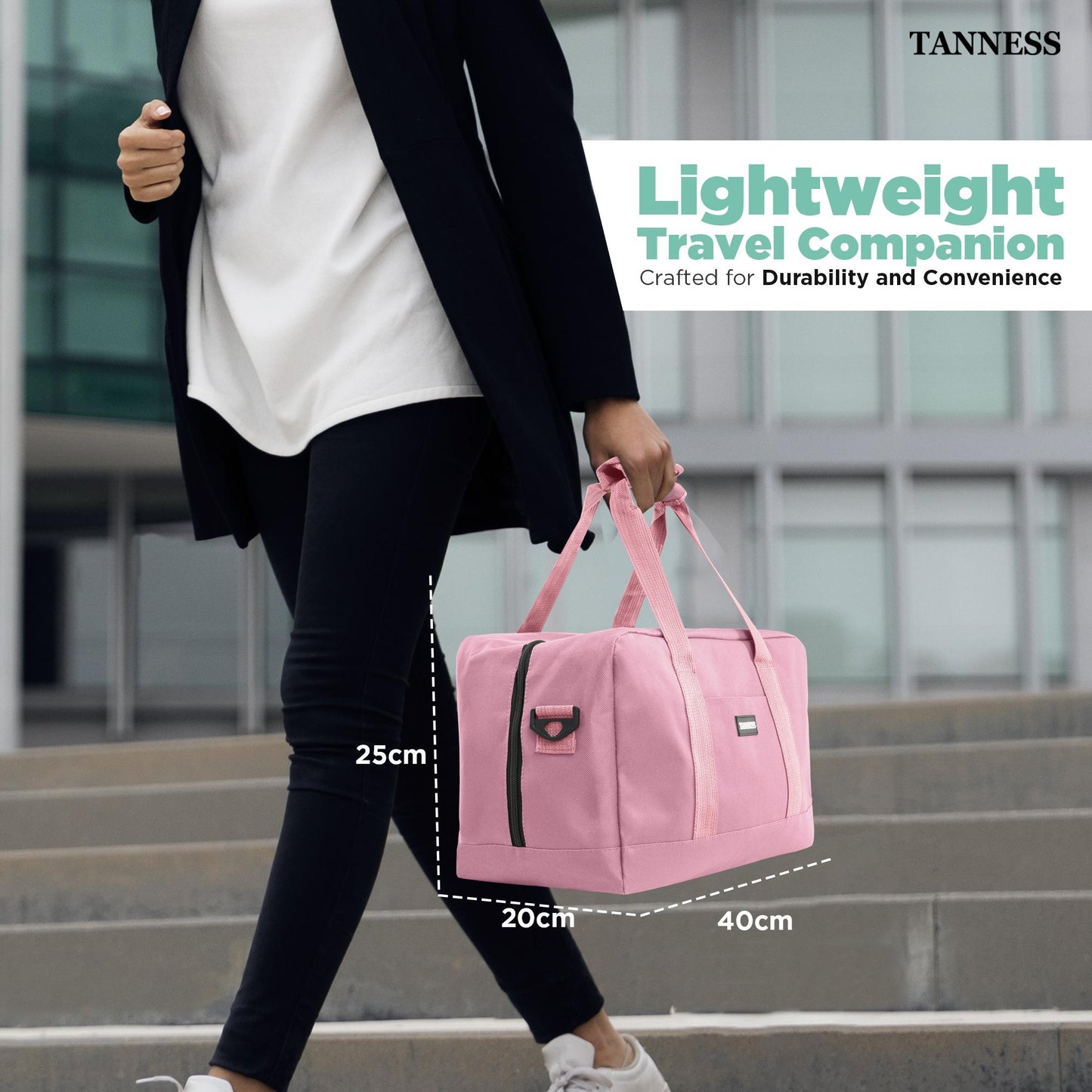 Tanness Ryanair 40x20x25 Cabin Bags with Adjustable Shoulder Strap | 40x20x25 Cabin Bag Holdall Bag, Travel Bag, Under Seat Cabin Bag | Hand Luggage Bag Carry On Bag | Cabin Suitcase Bags