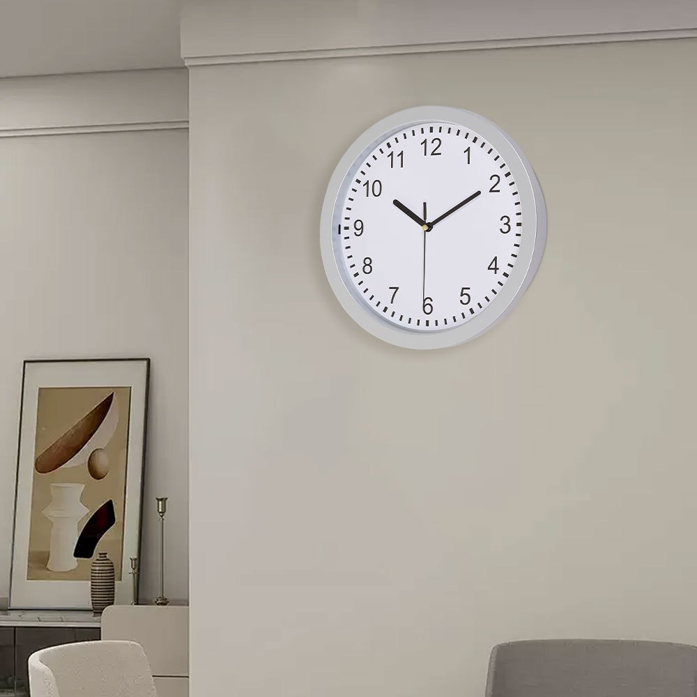 1PC multi-functional clock wall clock with fun thick frame and durable gold/white clock, 25*25*7CM