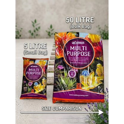 Growmoor Multi-Purpose Compost 5L – Versatile Potting & Planting Compost for Indoor Plants, Outdoor Pots, Hanging Baskets, Containers & General Garden Use