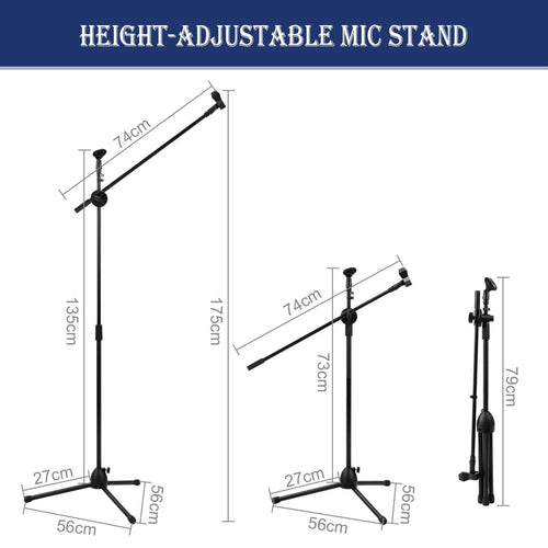 Ground Support Stand, Adjustable Microphone Stand, Floor-standing Microphone Stand, Microphone Tripod Stand