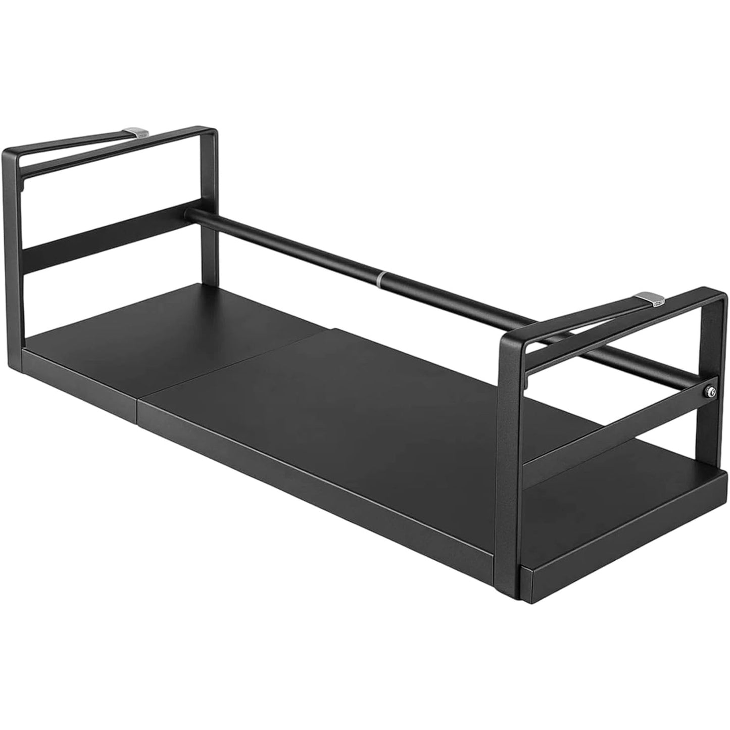 Expandable Under Cabinet Storage Shelf 45–63cm, Adjustable Metal Hanging Organizer Rack for Kitchen, Pantry & Bathroom