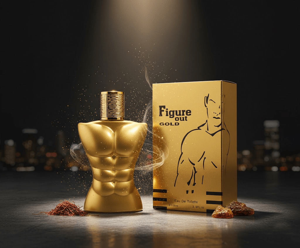 Premium Long Lasting Perfume For Men - FIGURE OUT GOLD Men'S EDT 100ml Spray | Aromatic Experience Irresistible High-Quality Fragrance for the Modern Man | Premium Saffron & Amberwood Notes | Masculine, Elegant, & Exclusive Scent for Him To Attract Women