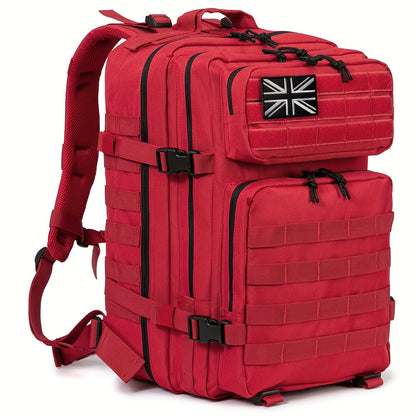45L Outdoor Tactical Backpack, Polyester Sports Style, Outdoor Hiking Rucksack with MOLLE System, Climbing Trekking Travel Bag, 3 Day Bug Out Bag, Hand Washable, Backpack for Travel, Camping Equipment Back Pack