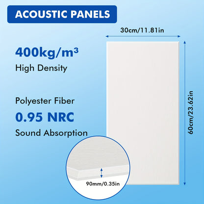 16 Pack of Self-Adhesive Acoustic Foam Panels for Soundproofing in Recording Studios, Meeting Rooms, And Broadcast Areas - Foam Material for Reducing White Noise