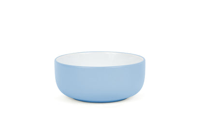 *** NEW *** Waterside 16pcs Pastel 2tone Blue Stoneware Dinner Set; 4 Dinner Plates, side Plates, Deep Bowls and Mugs