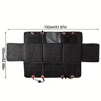 Back Seat Extender Dog Seat Cover for Back Seat, Hard Bottom Car Seat Cover