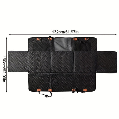 Back Seat Extender Dog Seat Cover for Back Seat, Hard Bottom Car Seat Cover