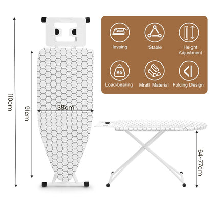 Ironing Boards Adjustable Heights Cotton Cover with Iron Rest TopIron Board Universal Extra Wide Lightweight Iron Board Rack