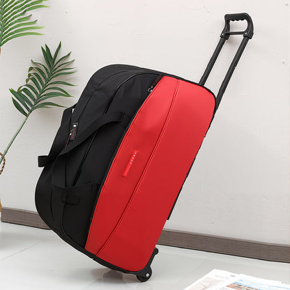 Large Capacity Rolling Travel Bag with Wheels, Lightweight Foldable Luggage Duffel for Weekend Getaways, Business Trips, and Airport Travel, Spacious Carry - on Tote for Packing Essentials