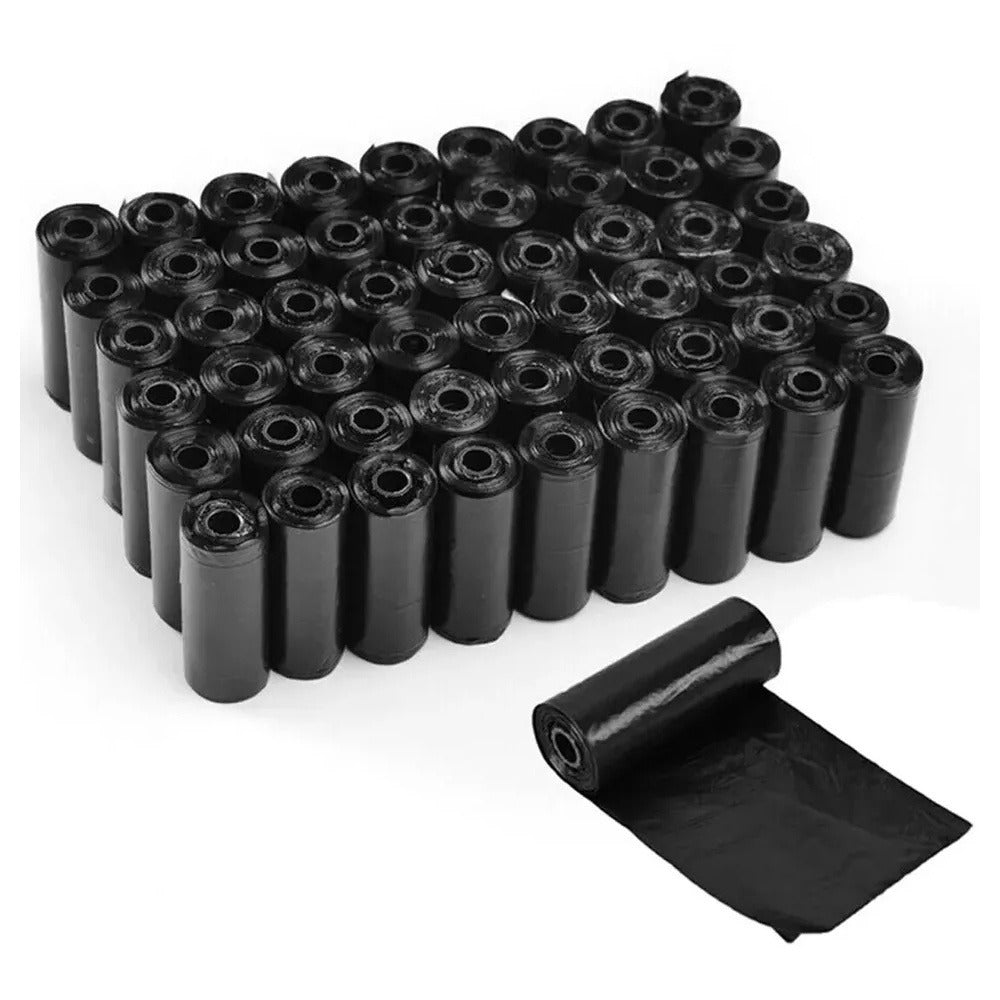 Dog Poop Bags 1200 Bags 60 Rolls with Dispenser – Leak-Proof Thickened Pet Waste Bags, Easy-Open, Black, 30x22cm