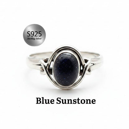 925 Sterling Silver Natural Gemstone Designer Ring~ Natural Gemstone Ring ~ Amethyst, Labradorite, Rainbow Moonstone, Carnelian, Malachite, Gift For Birthday
