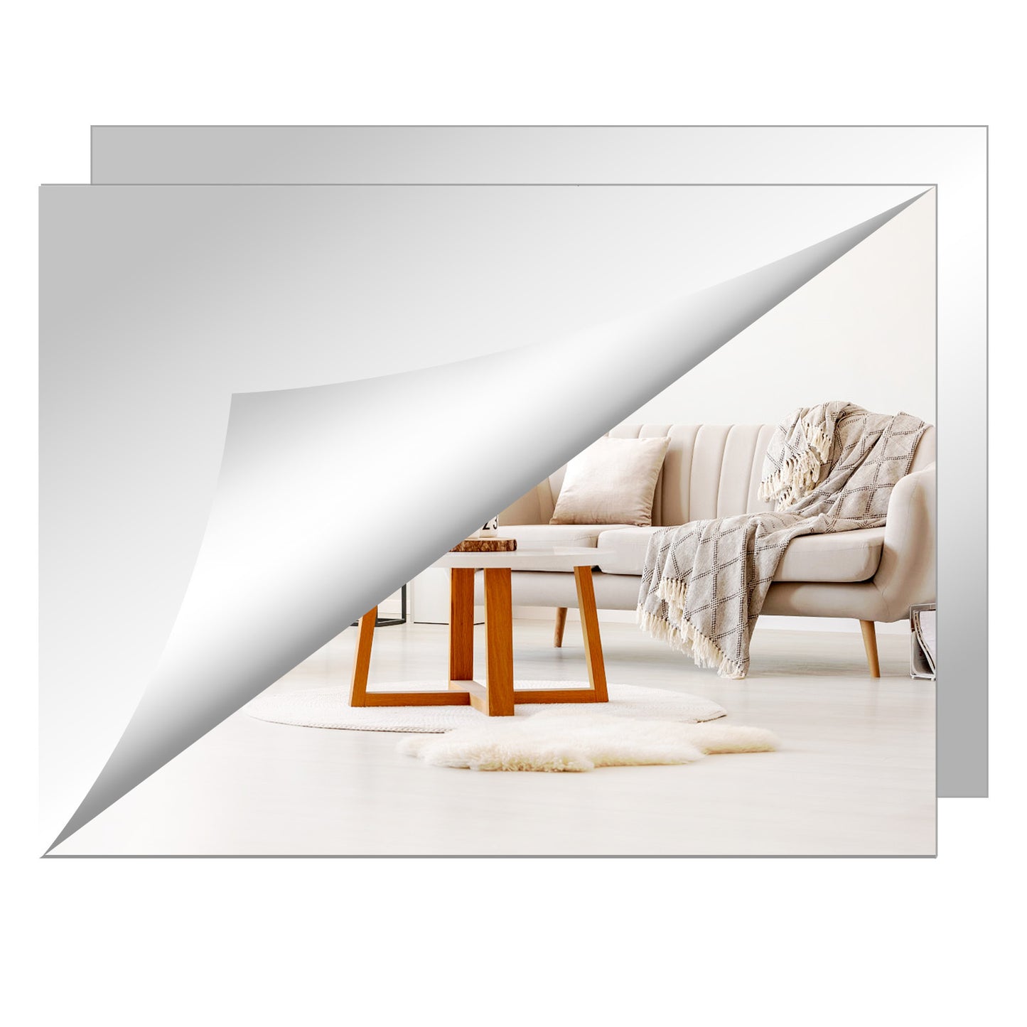 6Pcs / 12Pcs Thick Square Glass Mirror Wall Stickers Background Wall Decoration, Suitable for Bedroom, Living Room, Office, Kitchen, Bathroom, Entrance, Dance Studio, Gym, Shatterproof Removable Self-Adhesive Wall Sticker Acrylic Mirror, Wall-Mounted Make