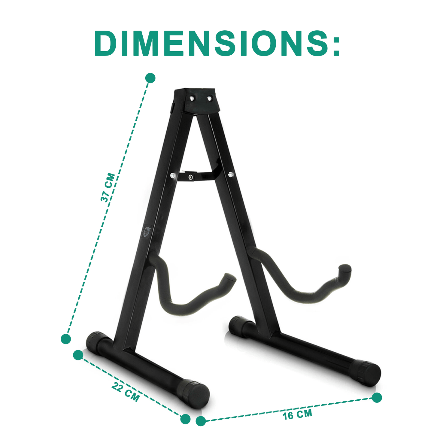 Acoustic Guitar Stand - Free Standing A Frame Shape Guitar Stand - Bass Guitar Stand, Electric Guitar Stand for All Guitars - Black