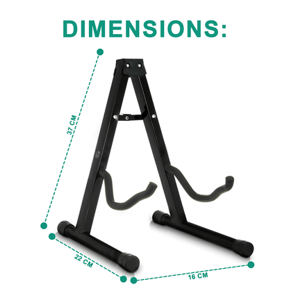 Acoustic Guitar Stand - Free Standing A Frame Shape Guitar Stand - Bass Guitar Stand, Electric Guitar Stand for All Guitars - Black