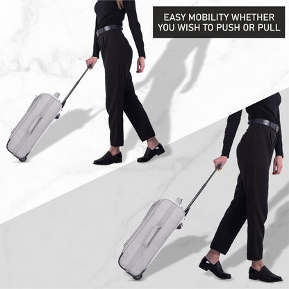 5 Cities 21” / 55cm Lightweight Carry On Travel Cabin Trolley Bag with Wheels, Cabin Approved Hand Luggage, 2 Year Warranty – Black