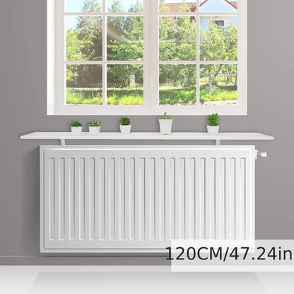 Radiator Shelf 60/90/120Cm MDF Wooden Floating Shelf Cover Modern Cabinet Top for Offices Living Rooms Kitchens Radiator