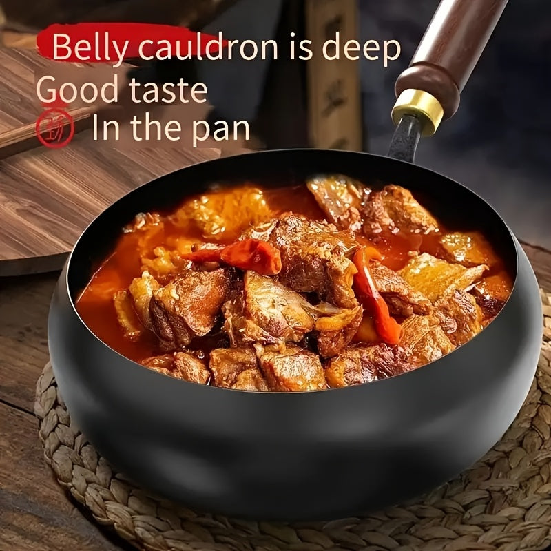 Uncoated Cast Iron Wok with Optional Lid