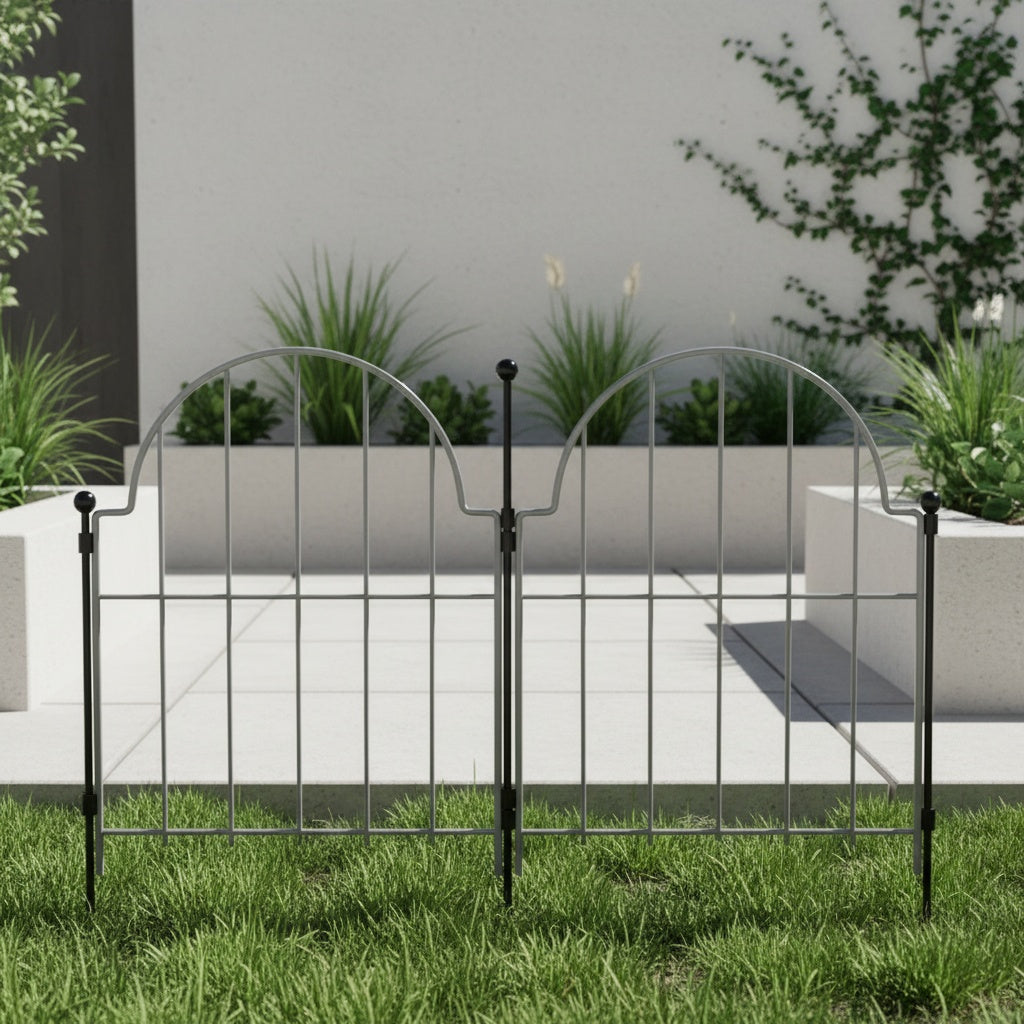 Decorative Garden Fence with Metal, 10pcs Rustproof Metal Fences Animal Barrier - product gallery image 6