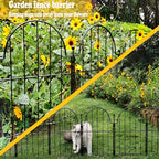 Decorative Garden Fence with Metal, 10pcs Rustproof Metal Fences Animal Barrier - product gallery image 9