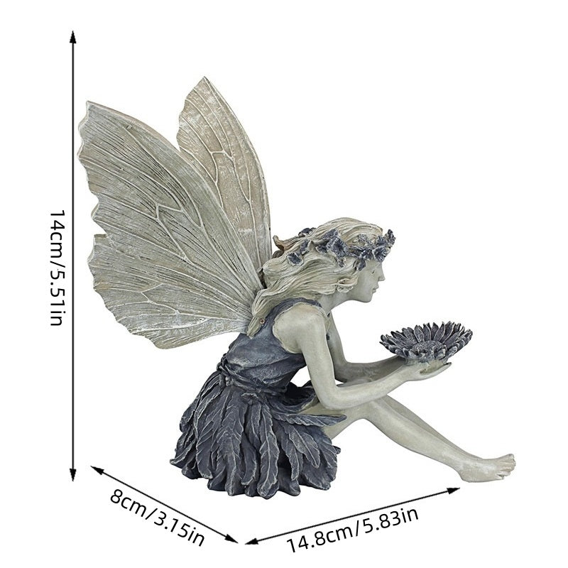 Decorative Ornament with 1, Angel Fairy Garden Statue Resin Handcrafted - product gallery image 7