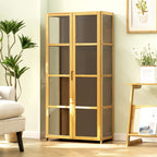 Decorative Ornament with Microfibre, 4-Layer Transparent Display Cabinet Dustproof