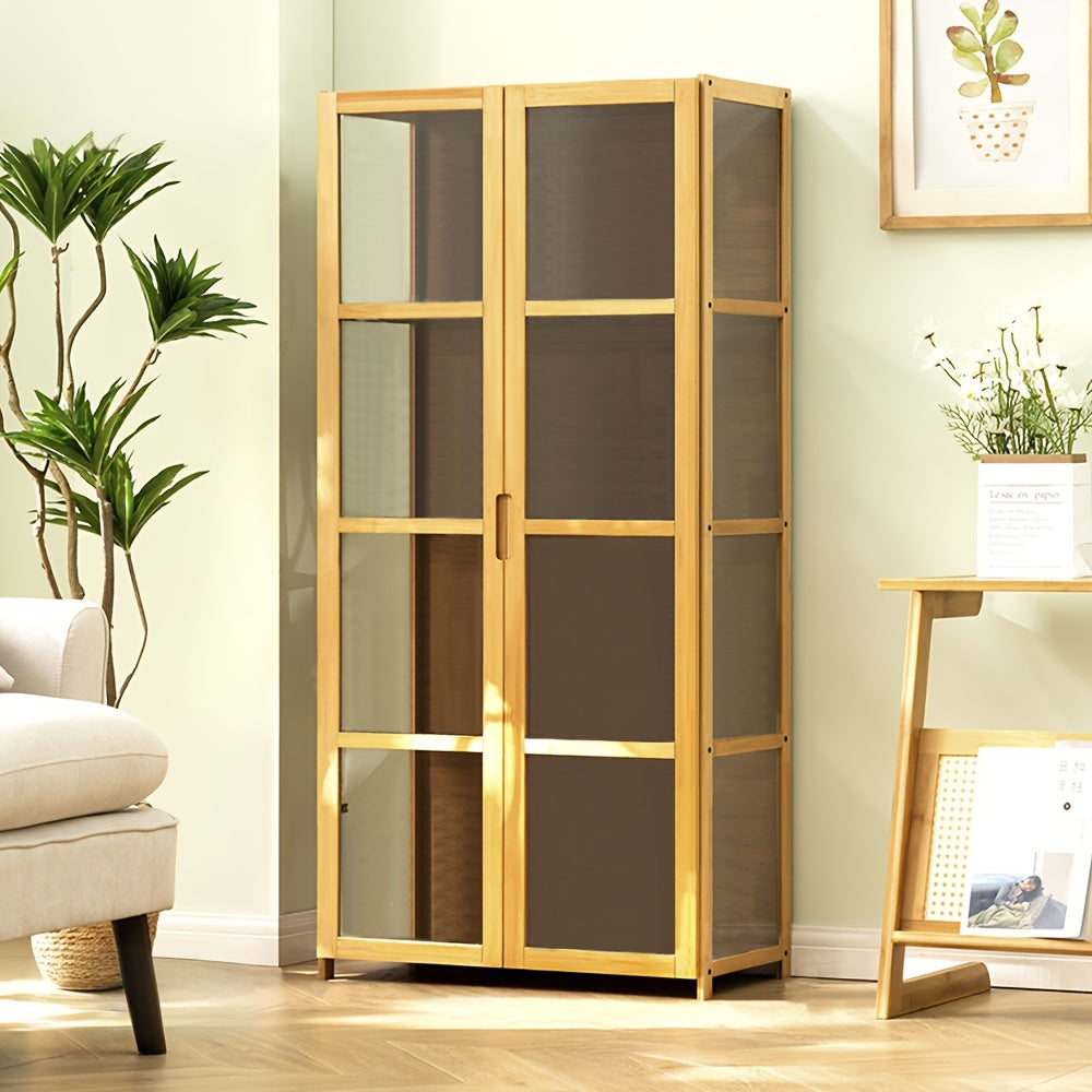 Decorative Ornament with Microfibre, 4-Layer Transparent Display Cabinet Dustproof