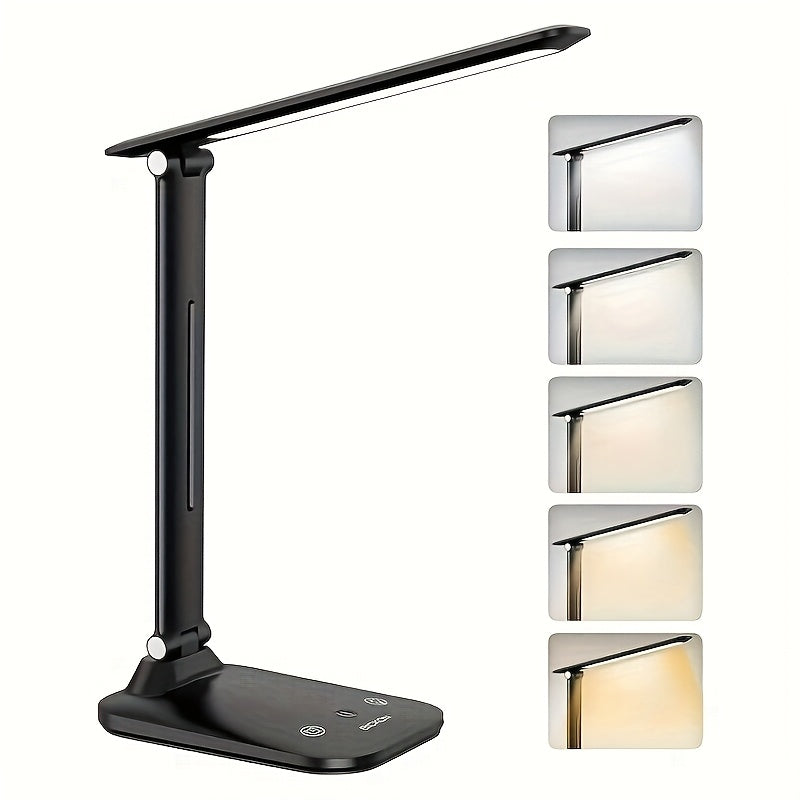 Desk Lamp with LED Temperature Modes Touch Dimmer for home offices - Black option