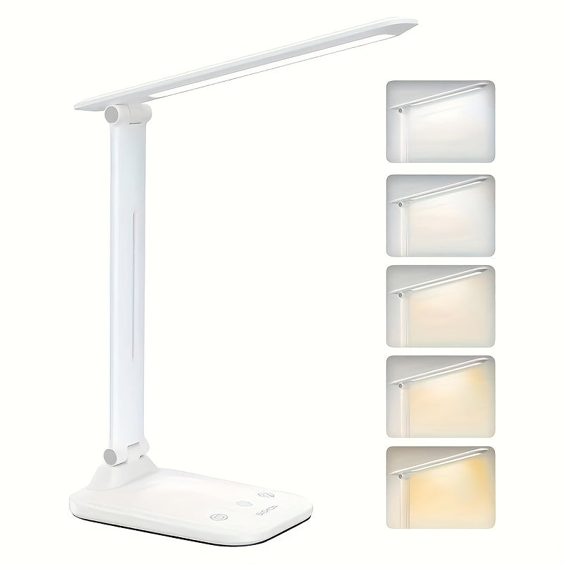 Desk Lamp with LED Temperature Modes Touch Dimmer for home offices - White option