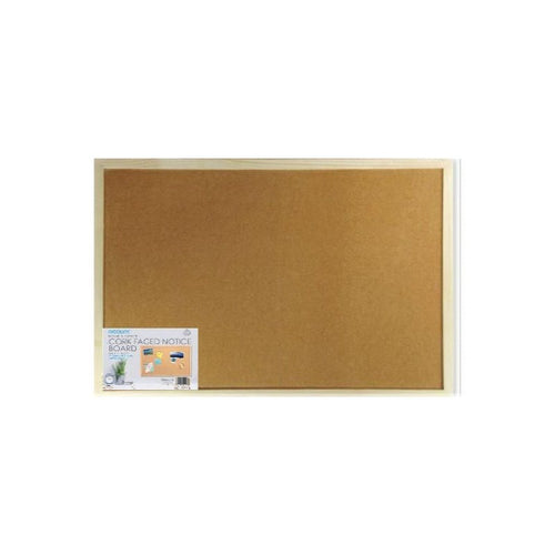 Wooden Framed Cork Board Notice Pin Board with Push Pins for Home Office Use