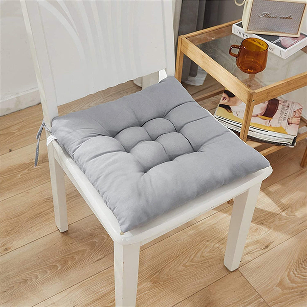 4pcs Solid Coloured Chair Cushions - Machine Washable and Durable, with A Knitted Design for Comfort and Support, Suitable for Garden, Dining and Office Chairs 40*40*5 Cm, Multi-colour Choice