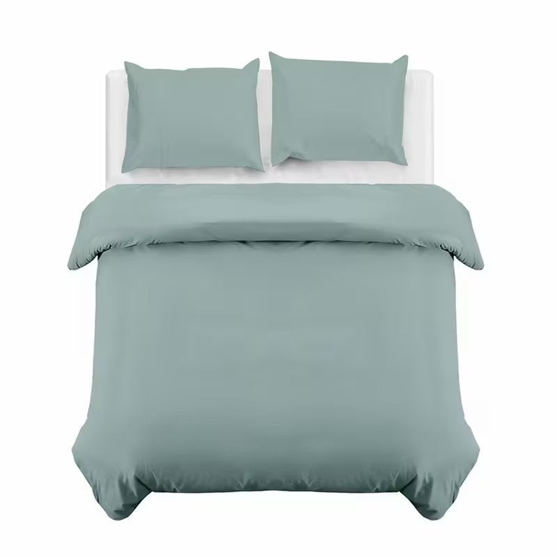 Divine Textiles-Plain Duvet Cover Bedding Set with Pillowcases – Soft & Smooth Everyday Bed Linen – Easy Care Comfortable Quilt Cover – Single Double King Super King Sizes Bedroom Set