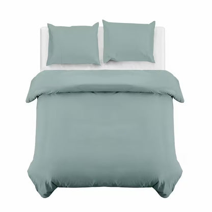 Divine Textiles-Plain Duvet Cover Bedding Set with Pillowcases – Soft & Smooth Everyday Bed Linen – Easy Care Comfortable Quilt Cover – Single Double King Super King Sizes Bedroom Set