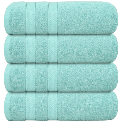 4 X Large Jumbo Bath Towels 100% Egyptian Cotton -75 x 150 cm- Soft Quick Dry Hotel Spa Big Bathroom Towels Set