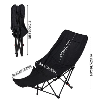 Portable High-Back Moon Chair (Three-Position Adjustment) Seat or Recline, Side Storage Pocket,Foldable Outdoor Chair Camping Picnic Lounger, Midday Rest Fishing Chair, Garden Seat Three Colours Available (Complimentary Storage Bag)