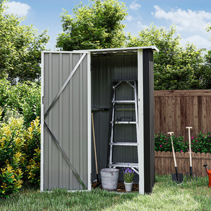 Nordivale Outdoor Garden Shed with Lockable Door|Removable Design for Firewood Logs, Tools, Lawnmower, Bike & Garbage Cans 75cm W X 54cm D X 163cm H