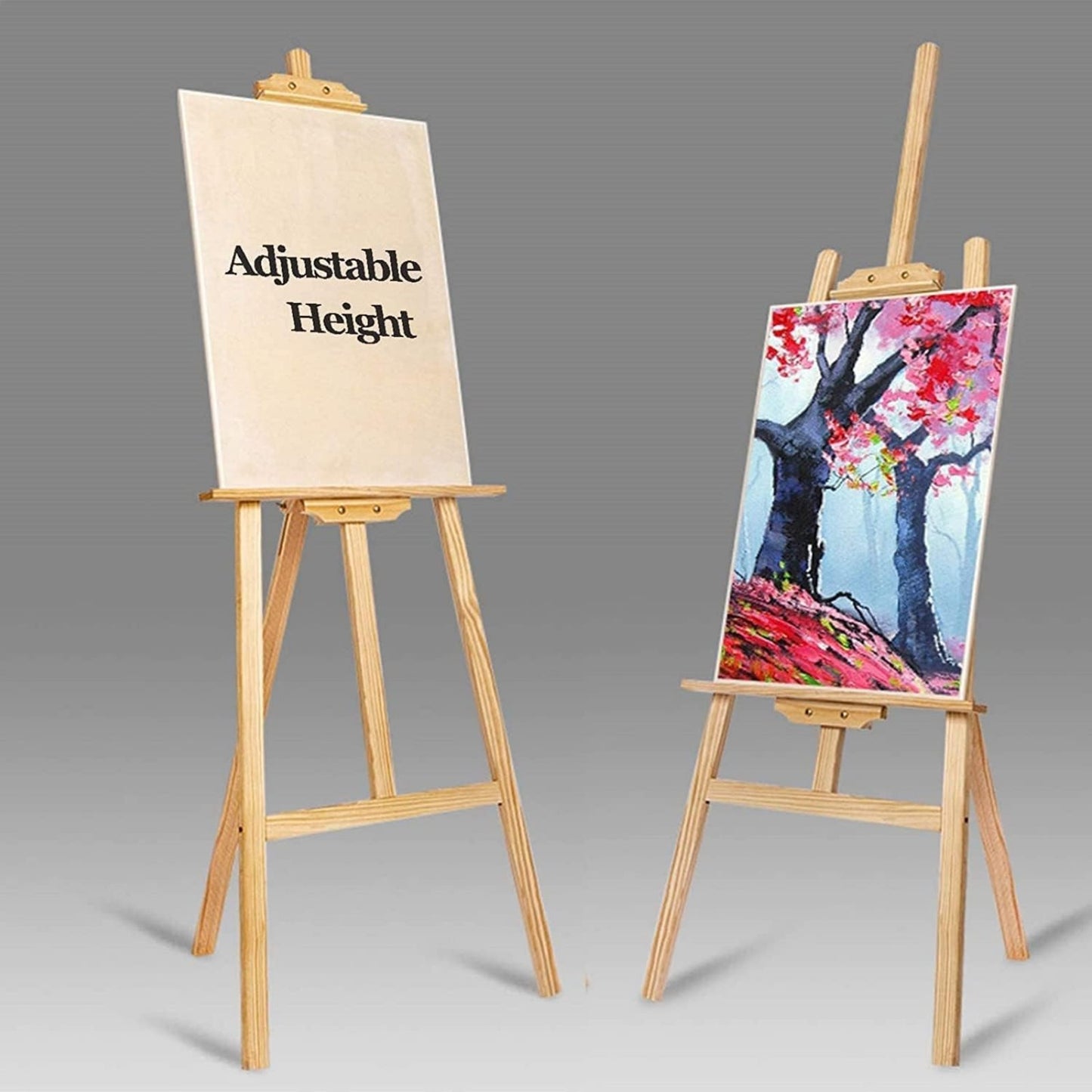 Easel Stand 1.5M Studio Easel Canvas Stand for Wedding Adjustable Drawing Painting Holder Foldable Artist Tripod Easel for Painting Sketch Exhibition