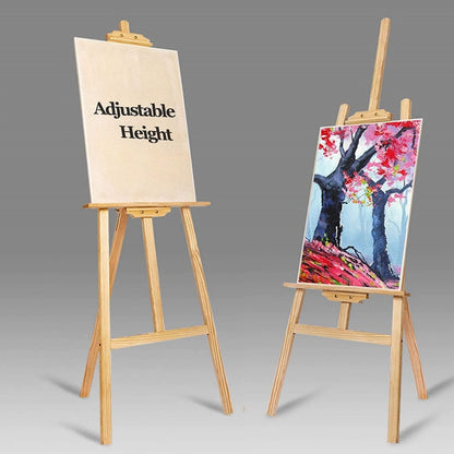 Easel Stand 1.5M Studio Easel Canvas Stand for Wedding Adjustable Drawing Painting Holder Foldable Artist Tripod Easel for Painting Sketch Exhibition