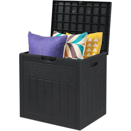Garden Storage Box 126L, Waterproof Parcel Box Outdoor with Lid, Plastic Storage for Deliveries, Patio Cushions, Garden Tools