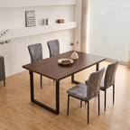 Dining Chair with 120kg, Metal, High Back Suede Chairs of or - product gallery image 6