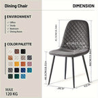 Dining Chair with 120kg, Metal, Velvet Chairs of or Upholstered Fabric - product gallery image 3