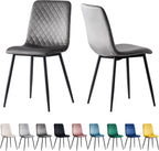 Dining Chair with 150kg, Metal, Velvet Chairs of Matt Black Metal - product gallery image 10
