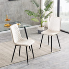 Dining Chair with 150kg, Metal, Velvet Chairs of Matt Black Metal - product gallery image 19