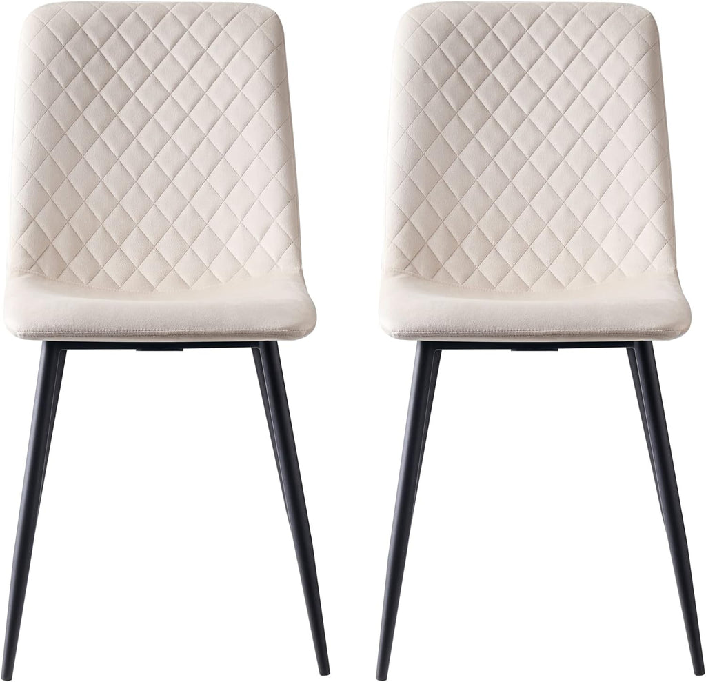 Dining Chair with 150kg, Metal, Velvet Chairs of Matt Black Metal - product gallery image 21