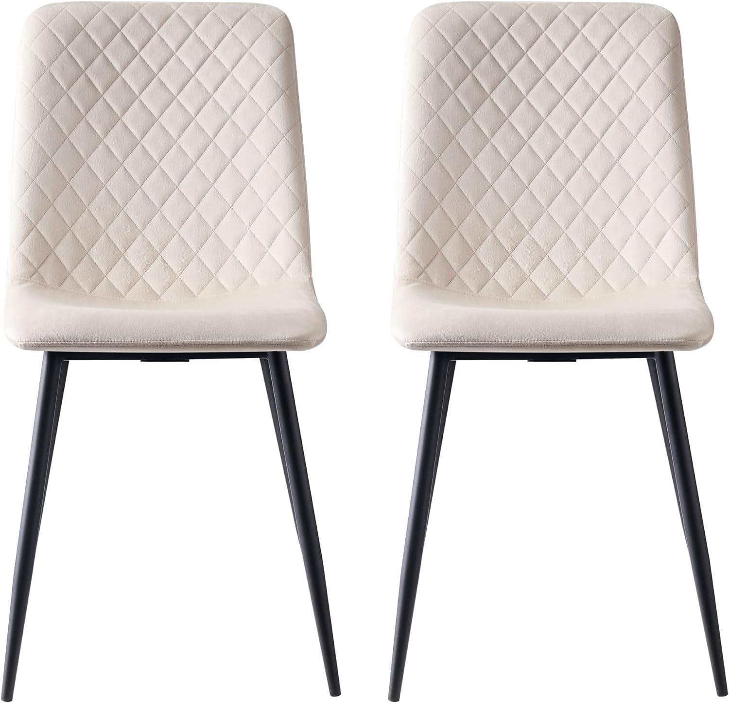 Dining Chair with 150kg, Metal, Velvet Chairs of Matt Black Metal - product gallery image 21